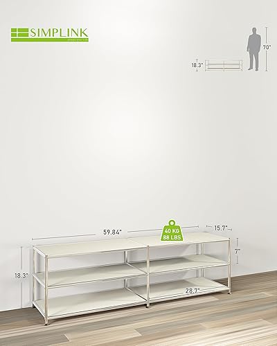 Miniatura 3 de Estante de almacenamiento de metal, estantes de almacenamiento ajustables de 3 niveles, muebles modernos para el hogar, organizador de metal Matt