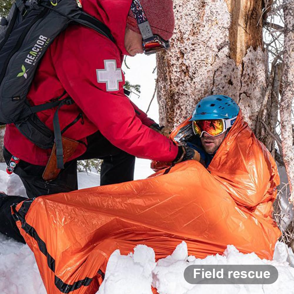 Sacco a pelo di emergenza, sacco a pelo di sopravvivenza, sacco a pelo di sopravvivenza, coperta di emergenza impermeabile, tenda a tubo caldo, sacco termico leggero per protezione dal freddo, tenda