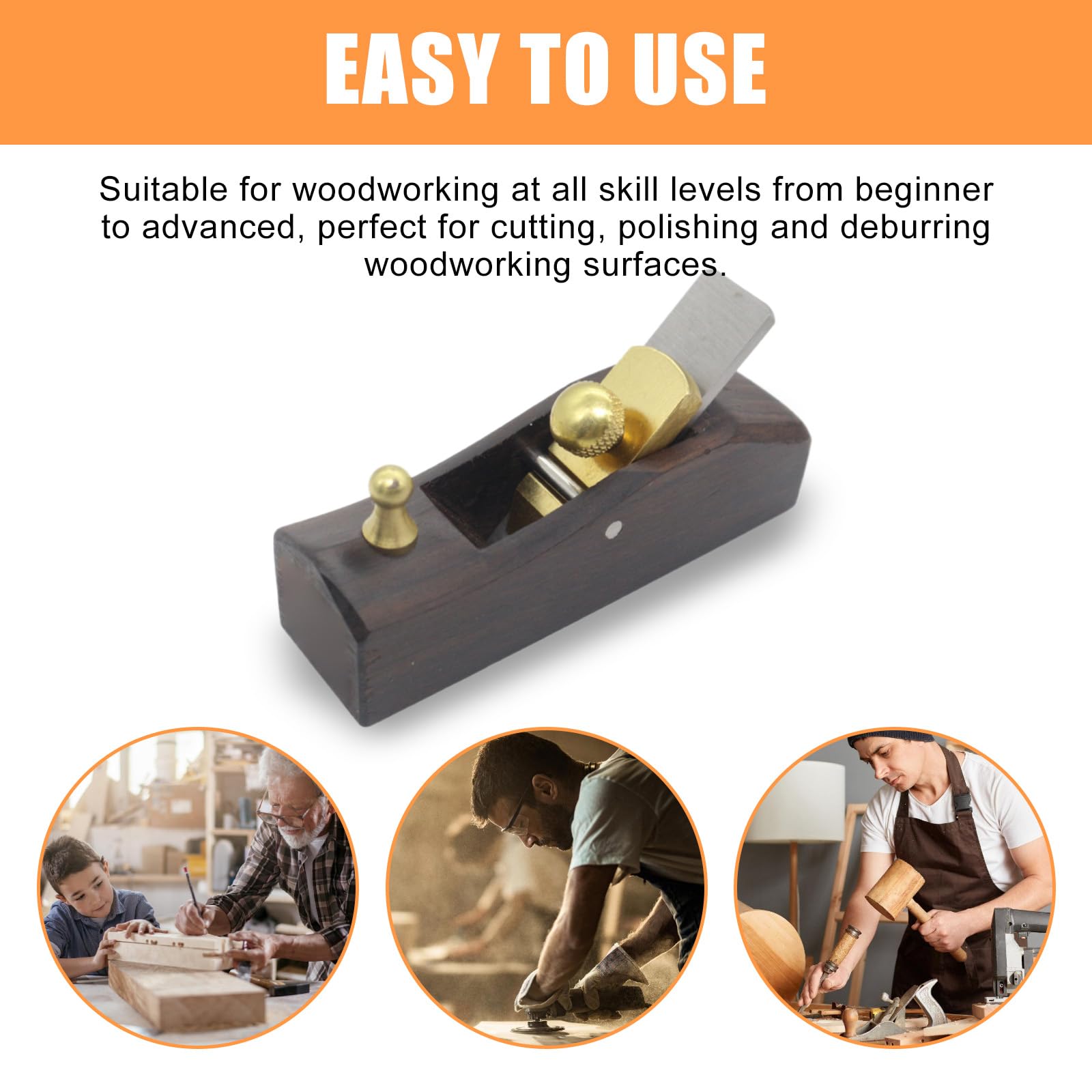 Vegena Plano De Carpintería, Cepillo Manual Para Carpintería, Cepillo Carpintero, Cepilladoras De Madera Manual De Herramienta De Mano Para Puertas Para Trabajar La Madera Recortar Cepillar Madera