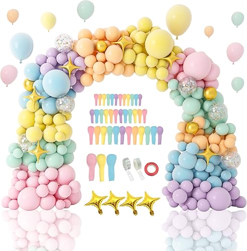 Miniatura 4 de PERPAOL Kit de arco de guirnalda de globos rosa polvoriento, rosa rubor, 154 piezas, y kit de guirnalda de globos pastel de PERPAOL de 146 piezas
