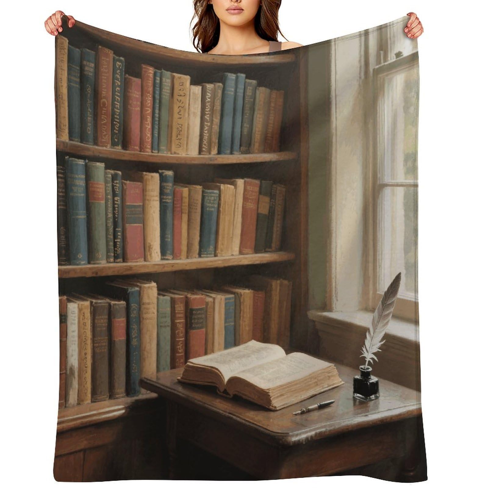 Books Throw Blanket for Couch and Bed Super Soft Warm Lightweight Throw Blankets Cozy Fuzzy Flannel Blanket Personalized Decorative Blankets for Sofa Decor 30"x40"