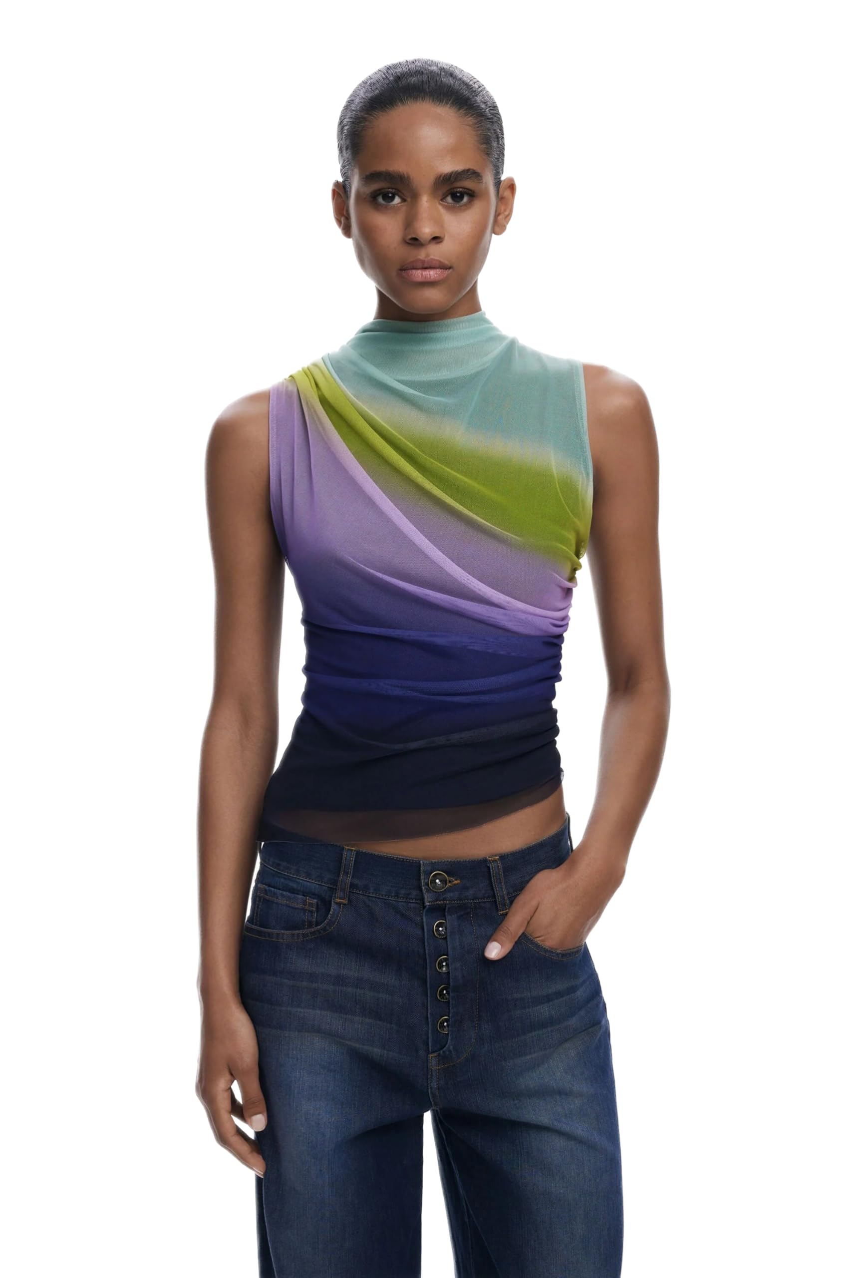 Desigual Damen 25wwtk18 Bluse (1er Pack)