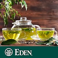 Vista 5 de Eden Té verde Sencha orgánico, japonés, Uji Cha, 16 bolsas/caja de té de manila sin blanquear (paquete de 12)