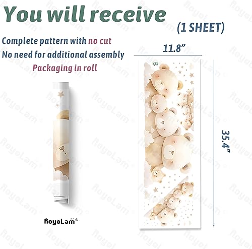 Miniatura 4 de Calcomanías de pared de osos de peluche familiares, calcomanías de vinilo de animales de dibujos animados extraíbles para guardería, dormitorio de