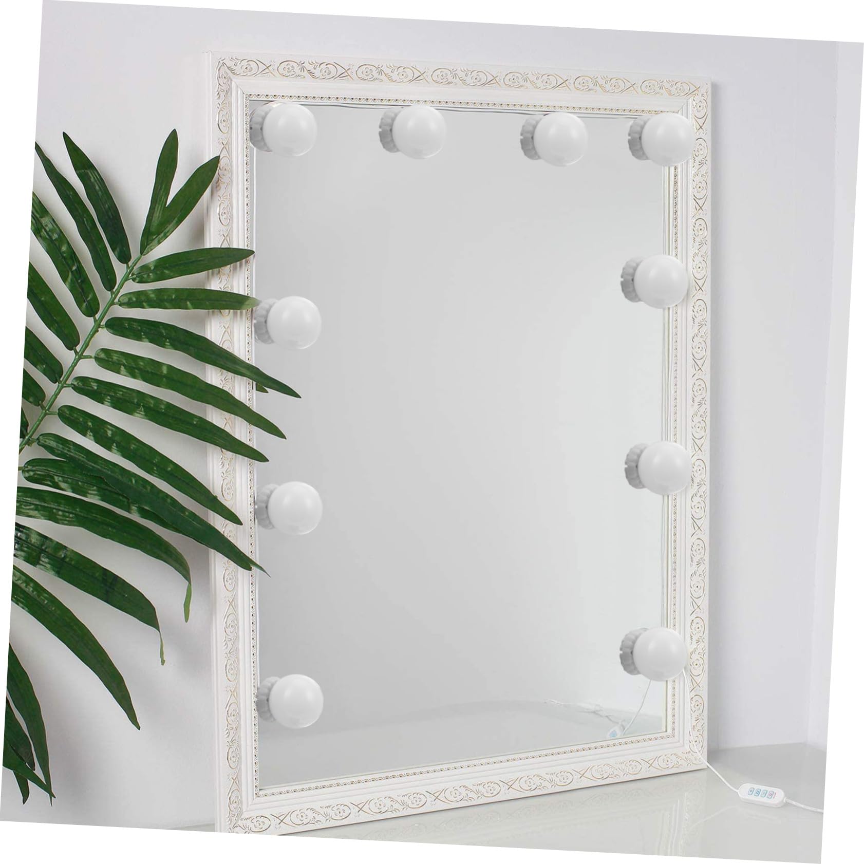 MAGICLULU 10 Ampoules LED Adhésives pour Miroir de Maquillage Blanc, Lumière Dimmable, Installation Facile, Éclairage Polyvalent pour Salle de Bain et Coiffeuse