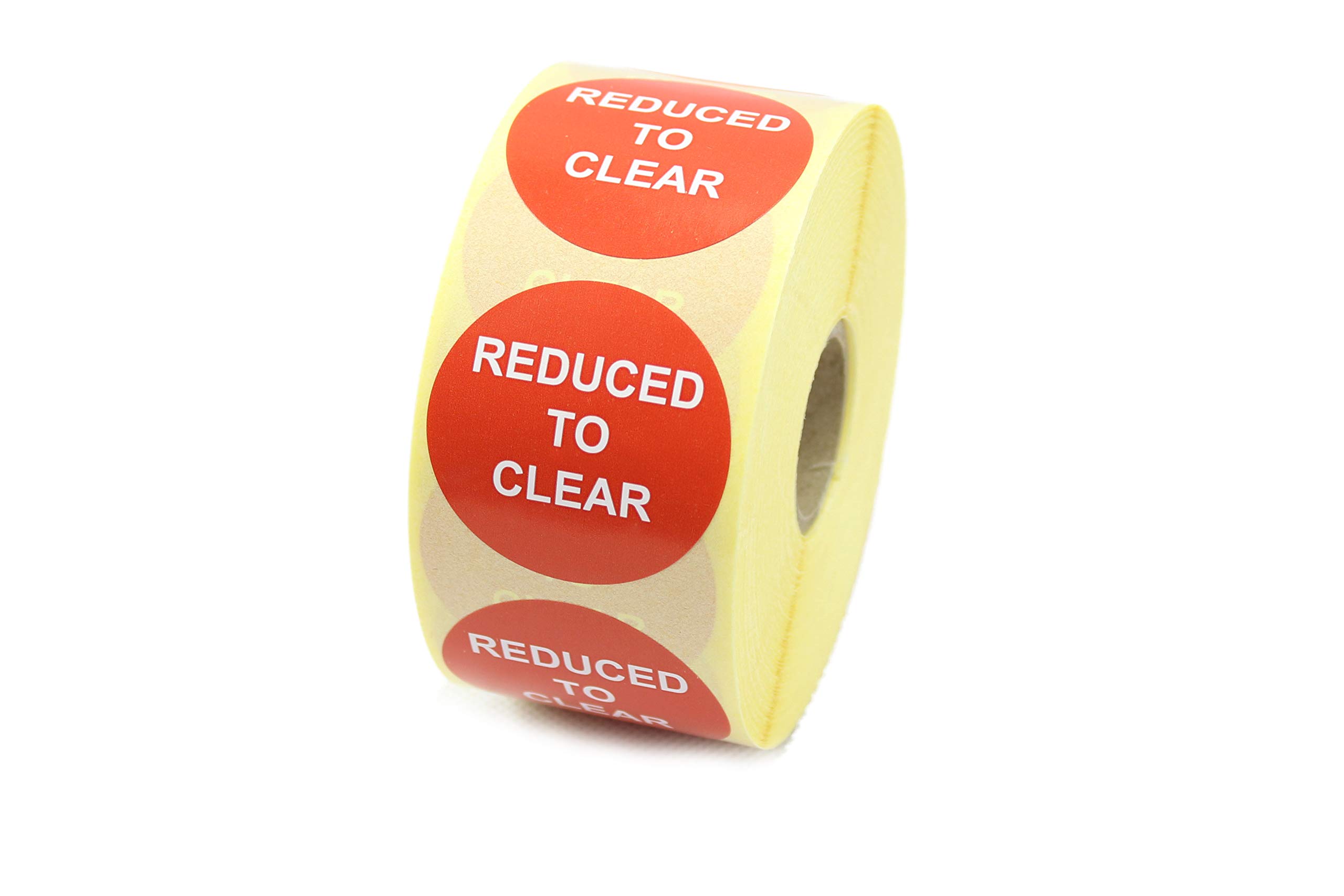 Label Metrics - "Reduced to Clear" Red/White 40mm Promotional Labels/Stickers. (500)