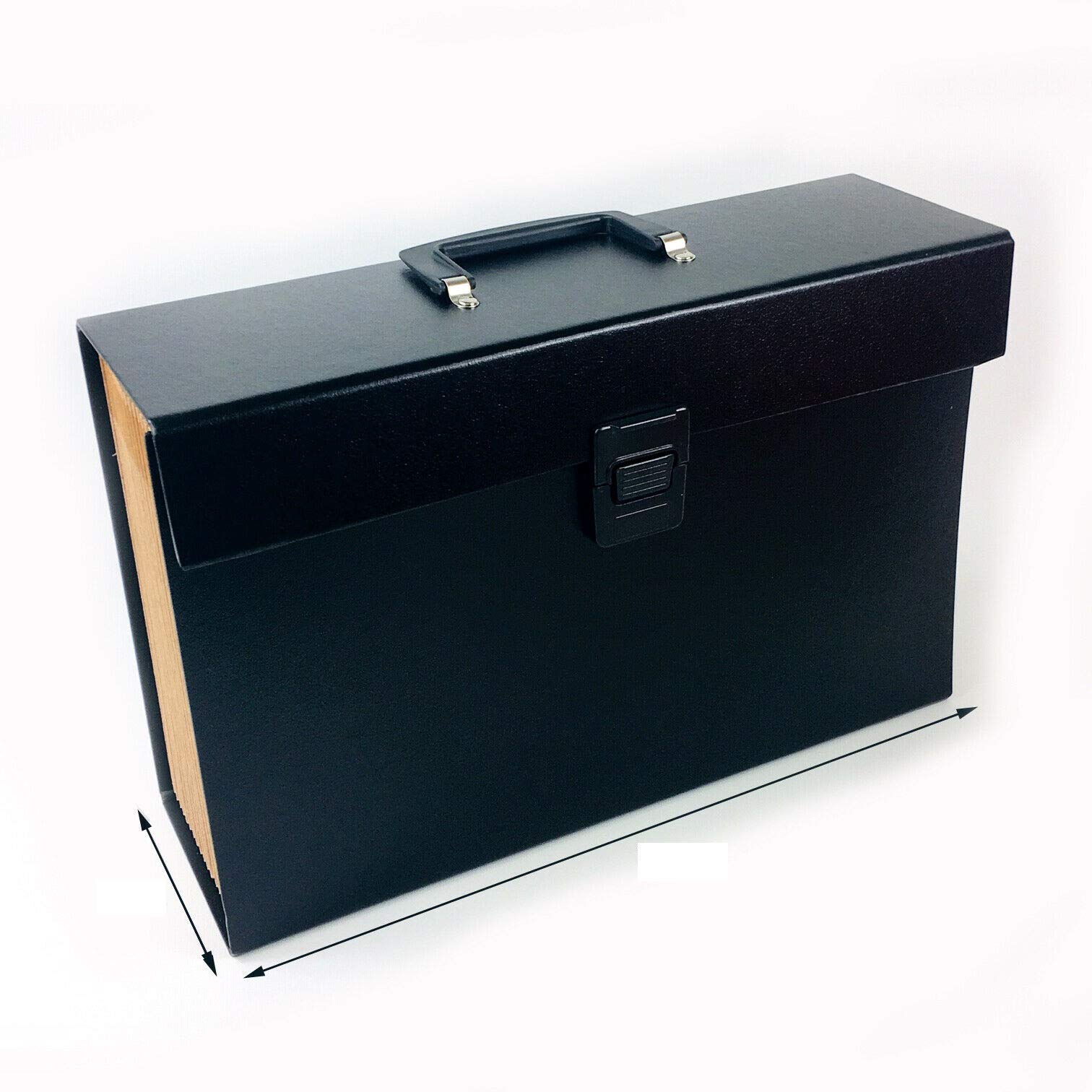 Expanding Folder File Organizer A4 Portable Expanding Document File Folder for Office School Home Office Supplies Document Accordion File Storage Bag with Clip Lock Free Standing 19 Pockets (Black)