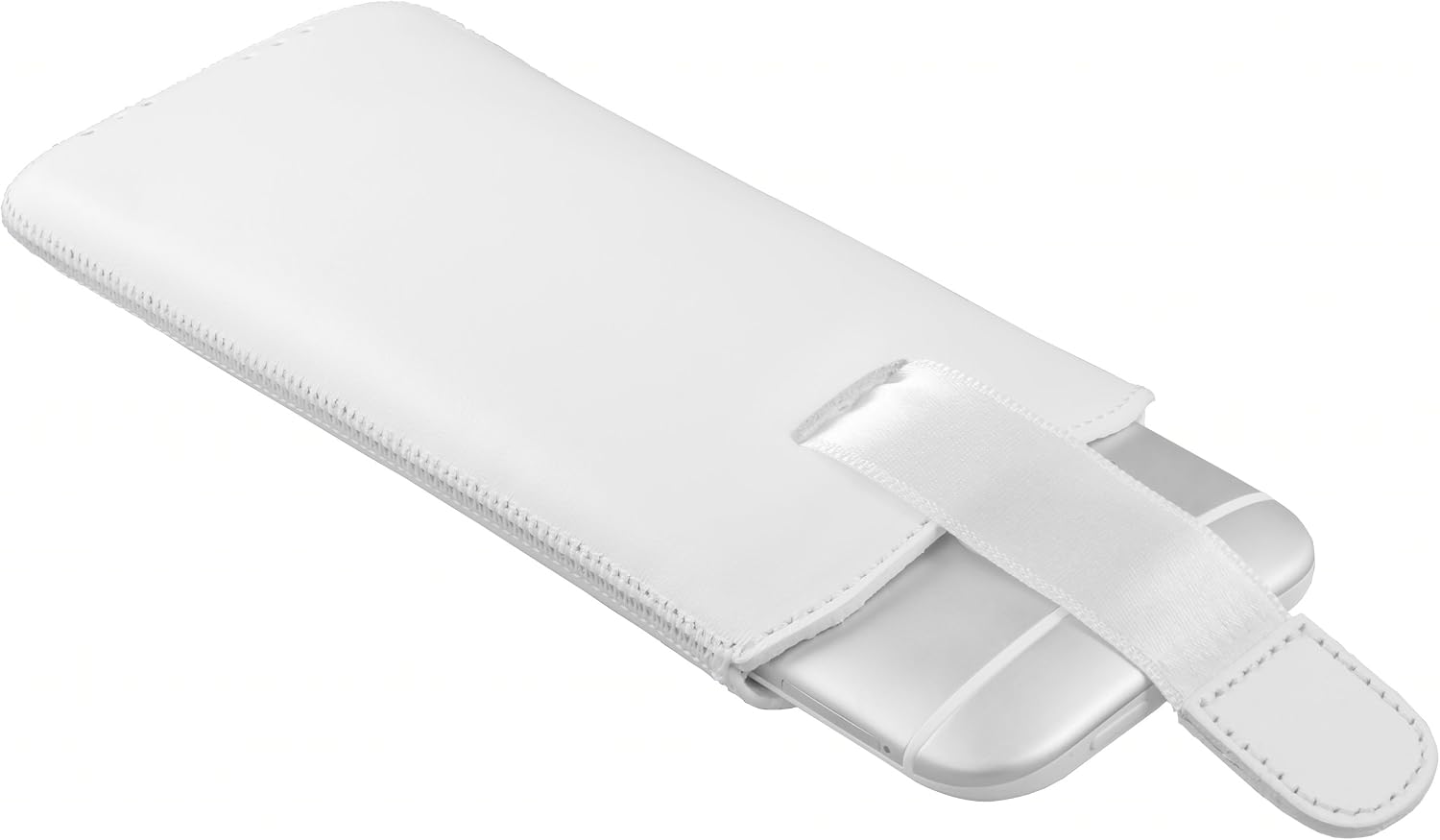 mumbi Genuine Leather Case Compatible with HTC One Mini 2 White