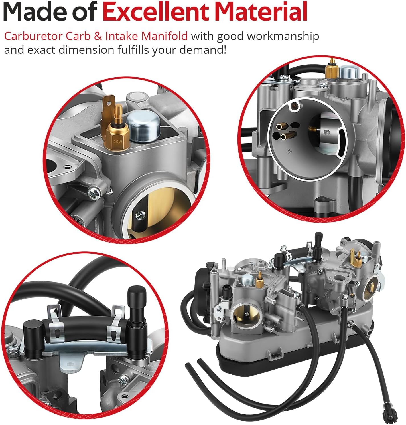 JAVIK Carburetor Carb & Intake Manifold For Kawasaki Brute Force 750 4x4i KVF750 2005-2007 O.E.M# 15003-0091