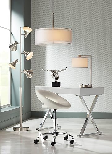 Miniatura 8 de Kensington Hill Gimnasta masculino Pose 19 1/2" Escultura de plata de ancho