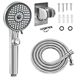 RV Shower Head with Hose, High Pressure 5 Mode Shower head Replacement, Shower Head for RV/Campers, Travel Trailer, Motorhome for Water Saving, Handheld Shower Head Holder and Hose, On Off Switch
