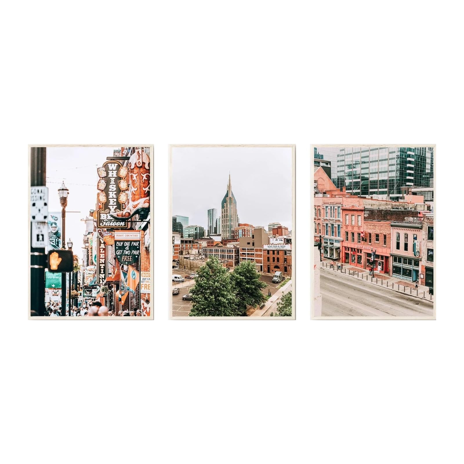 Graiting 3pcs Printable Photography Cityscape Print Large Wall Art City Poster(40x50cm Unframe)