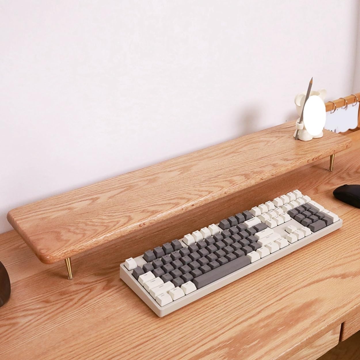 Amazon.co.jp: MJKQ9 モニタースタンド モニター台 オーク材 木製