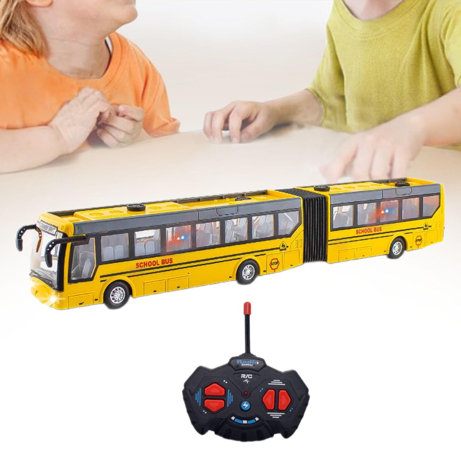 Autobus Scolastico Radiocomandato, Modello in 1:32, Giallo Lungo