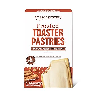 Amazon Grocery, Frosted Toaster Pastries, Brown Sugar Cinnamon, 13.5 Oz, 8 Ct