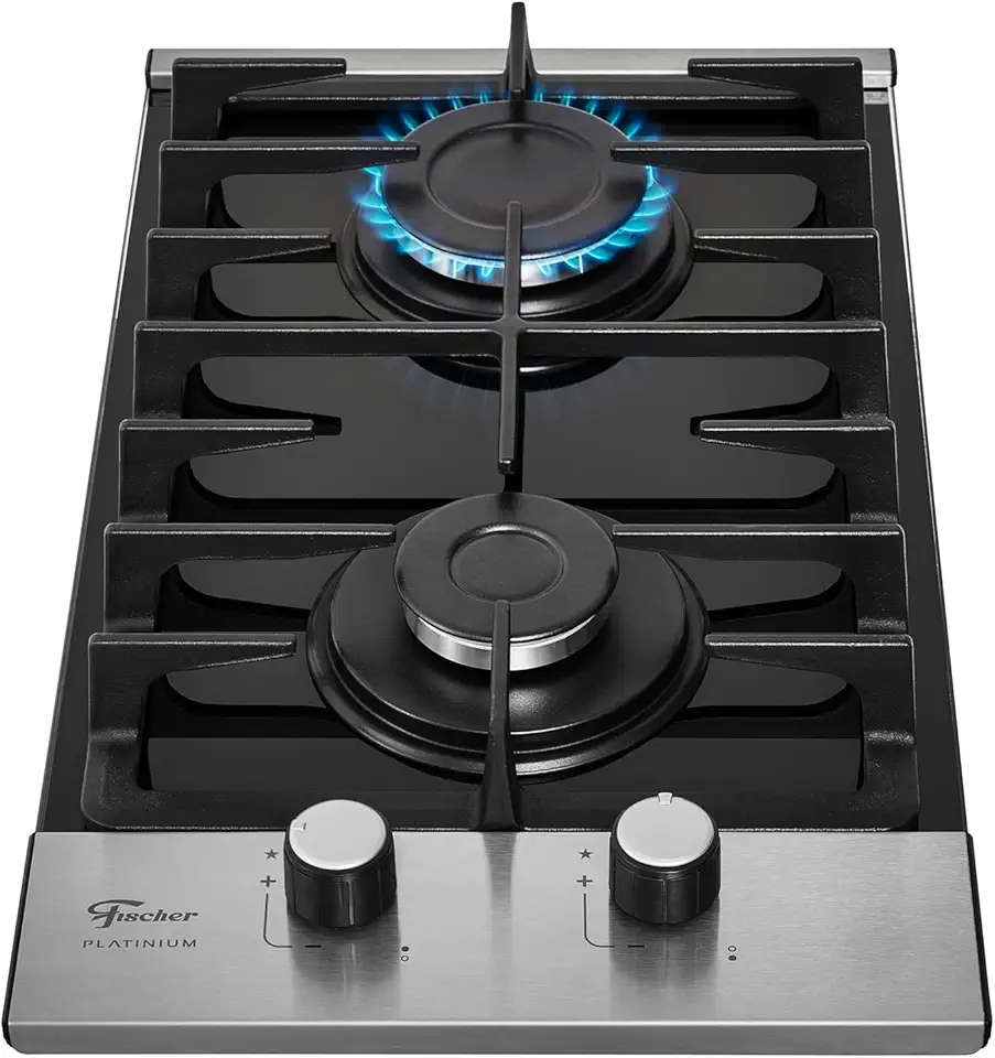 FISCHER COOKTOP À GÁS 2 BOCAS PLATINIUM MESA VIDRO PRETO 33795-92120