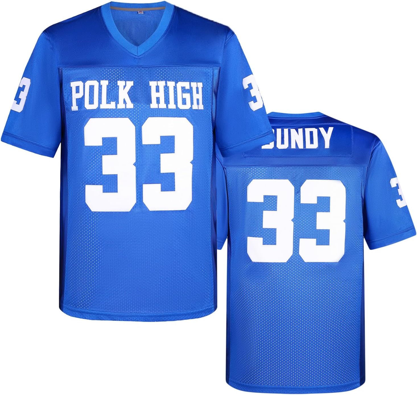 33 Football Jersey for Men Retro Stitched Mesh Sports Shirt, Classic White Game Day Top for Fans