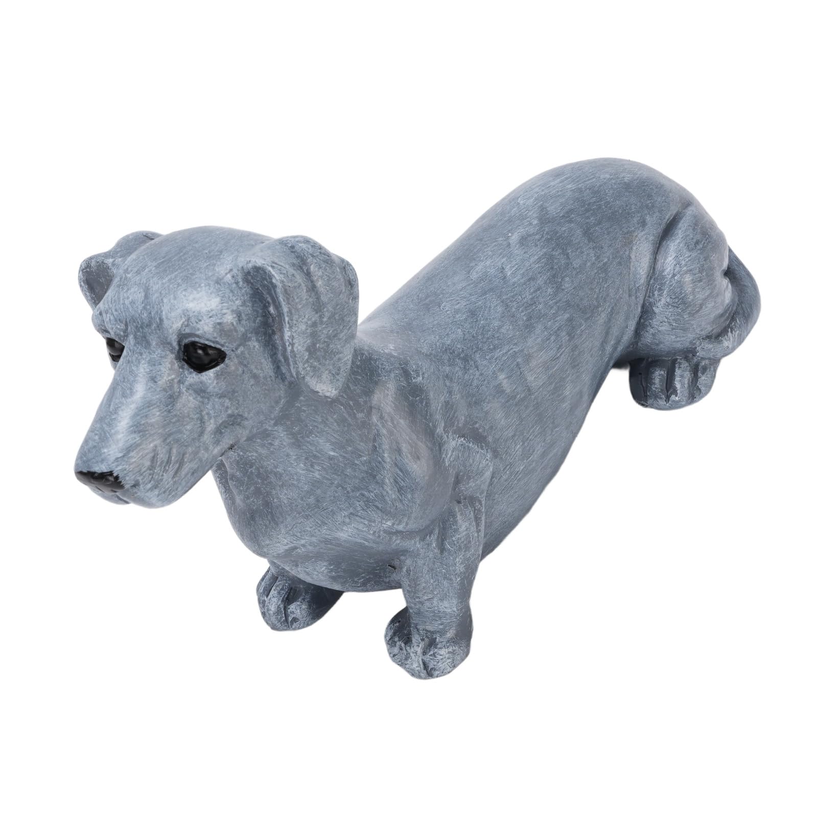 Jelquix Dog Sculpture, Vivid Details Beautiful Dog Statue Animal Figurine Decoration, Cute Lifelike Shape Sculpture Ornament, Ideal for Bedroom Garden