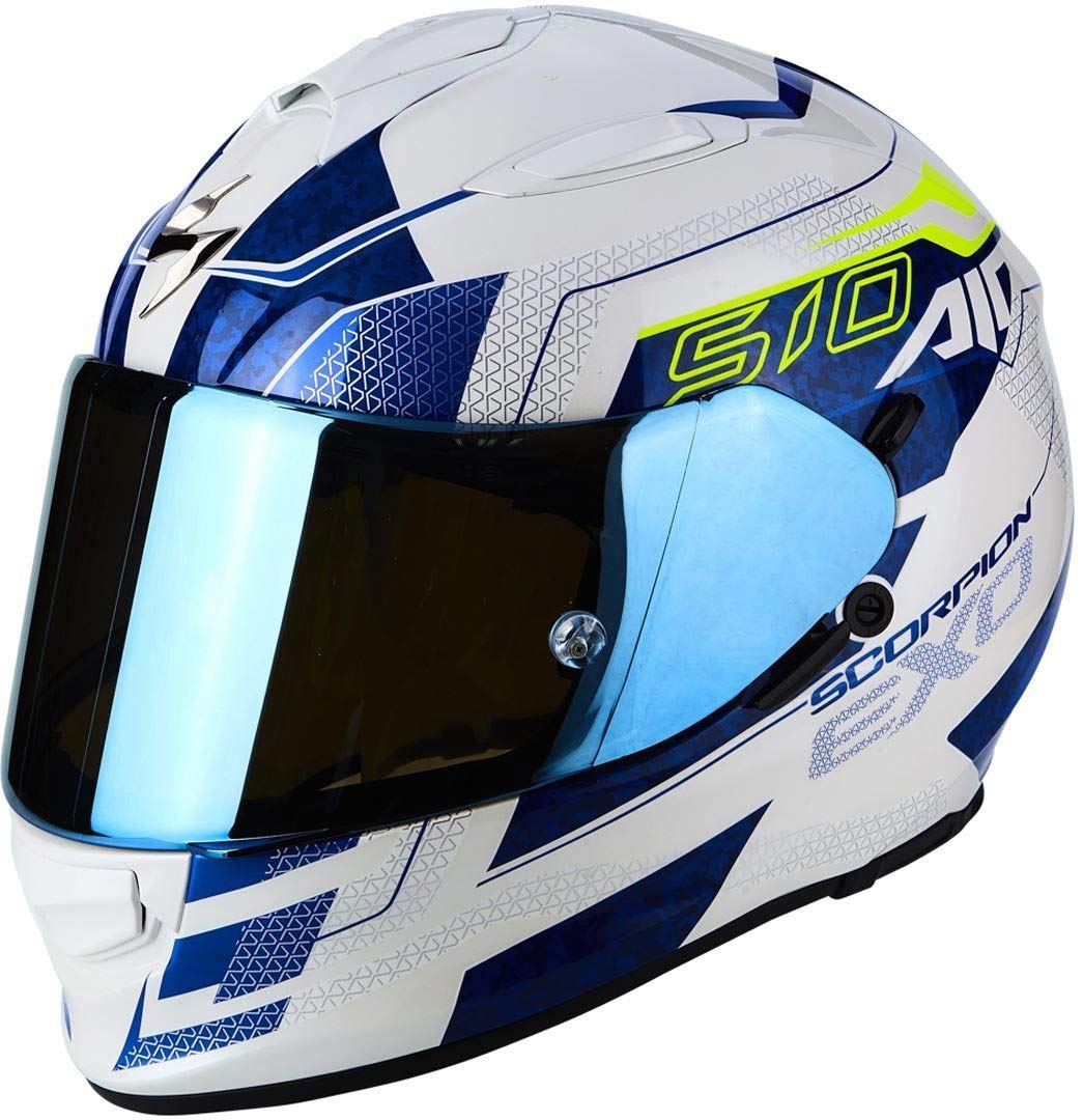 Scorpion EXO 510 Air GALVA Motorcycle Helmet White Blue