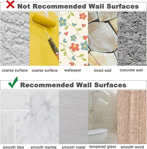 Miniatura 7 de Prasacco 8 ganchos de pared adhesivos acrílicos de doble garra para ducha, cocina, baño