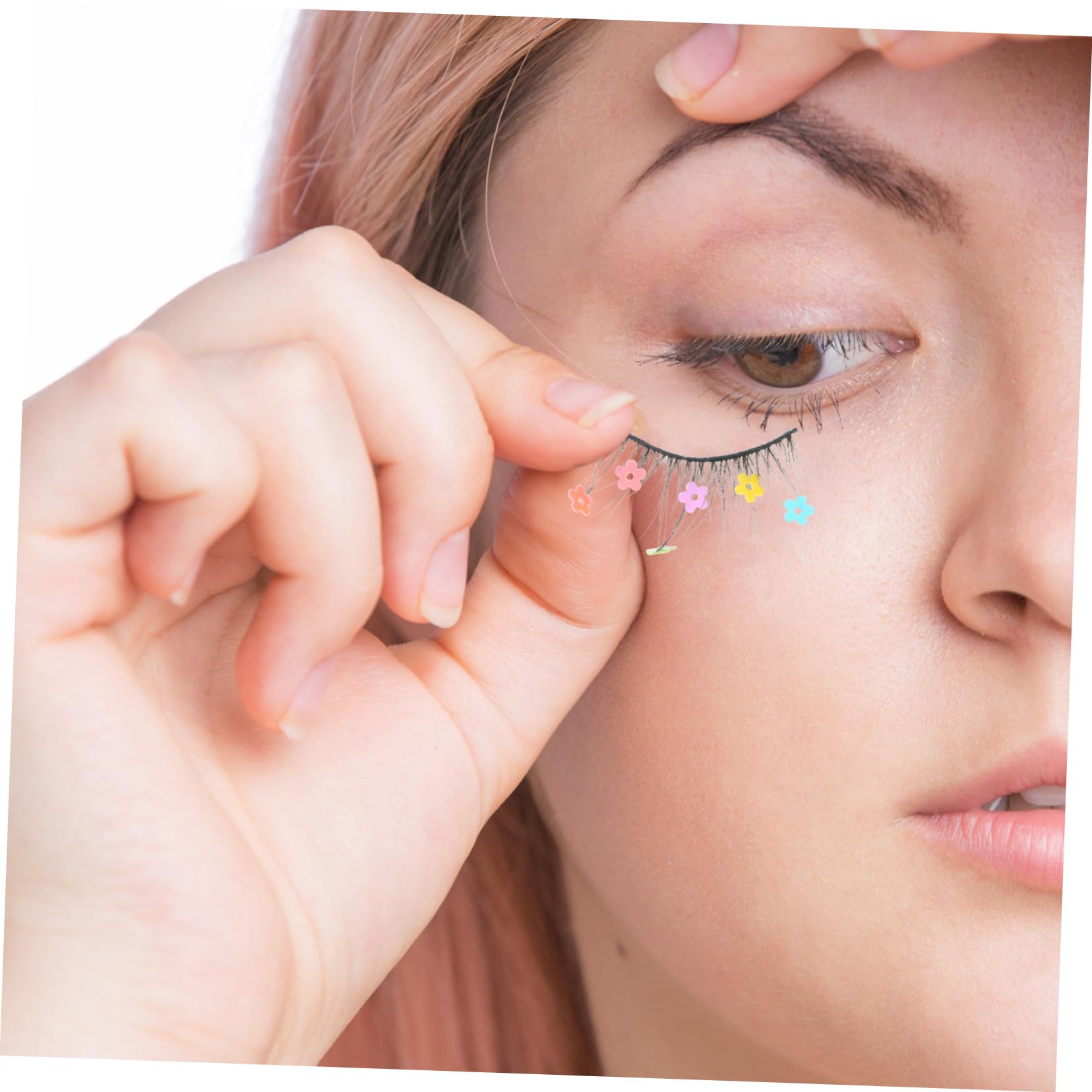 MAGICLULU 4 Sets Mädchen-paillettenwimpern Falsche Wimpern Individuelle Falsche Wimpern Für Frauen Farbenfrohe Und Stilvolle Make-up-wimpern 3 Paar * 4