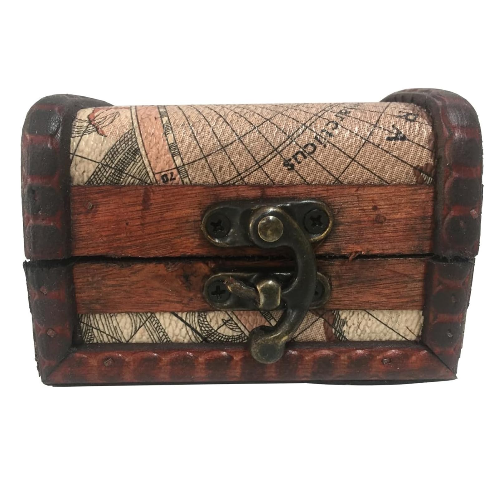 Adri - Cofre de madera pequeño para guardar joyas, joyeros de madera rusticos, mini Cofre Vintage para Joyas, ideales para regalitos y detalles. (COFRE SIN ASA, 9,3 X 6,5 X 6,4 CM)