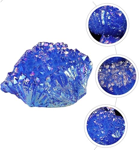 Miniatura 3 de BESPORTBLE Geode Crystals adorno irregular de cristal único para mesa de hogar, oficina, decoración de escritorio, 2.2 x 1.8in