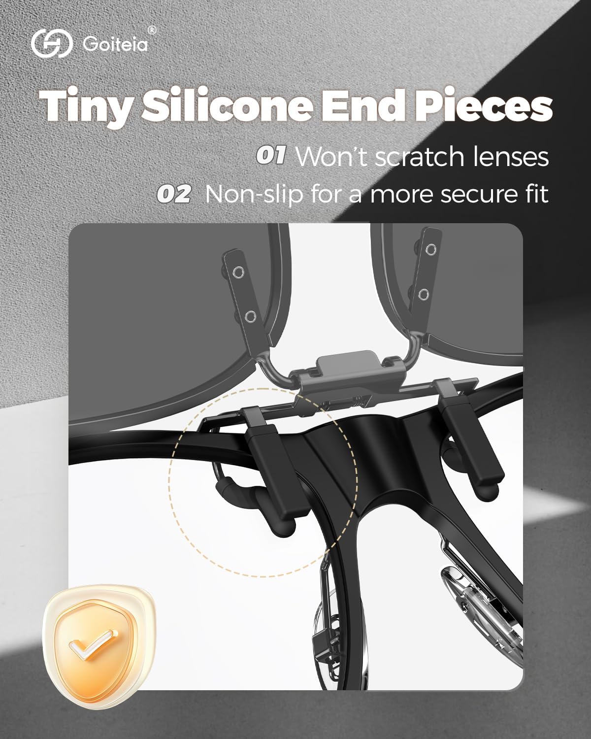 Goiteia Oversized Polarized Clip on Sunglasses over Prescription Glasses for Women Men-Round Frame,UV400Protection - Image 5