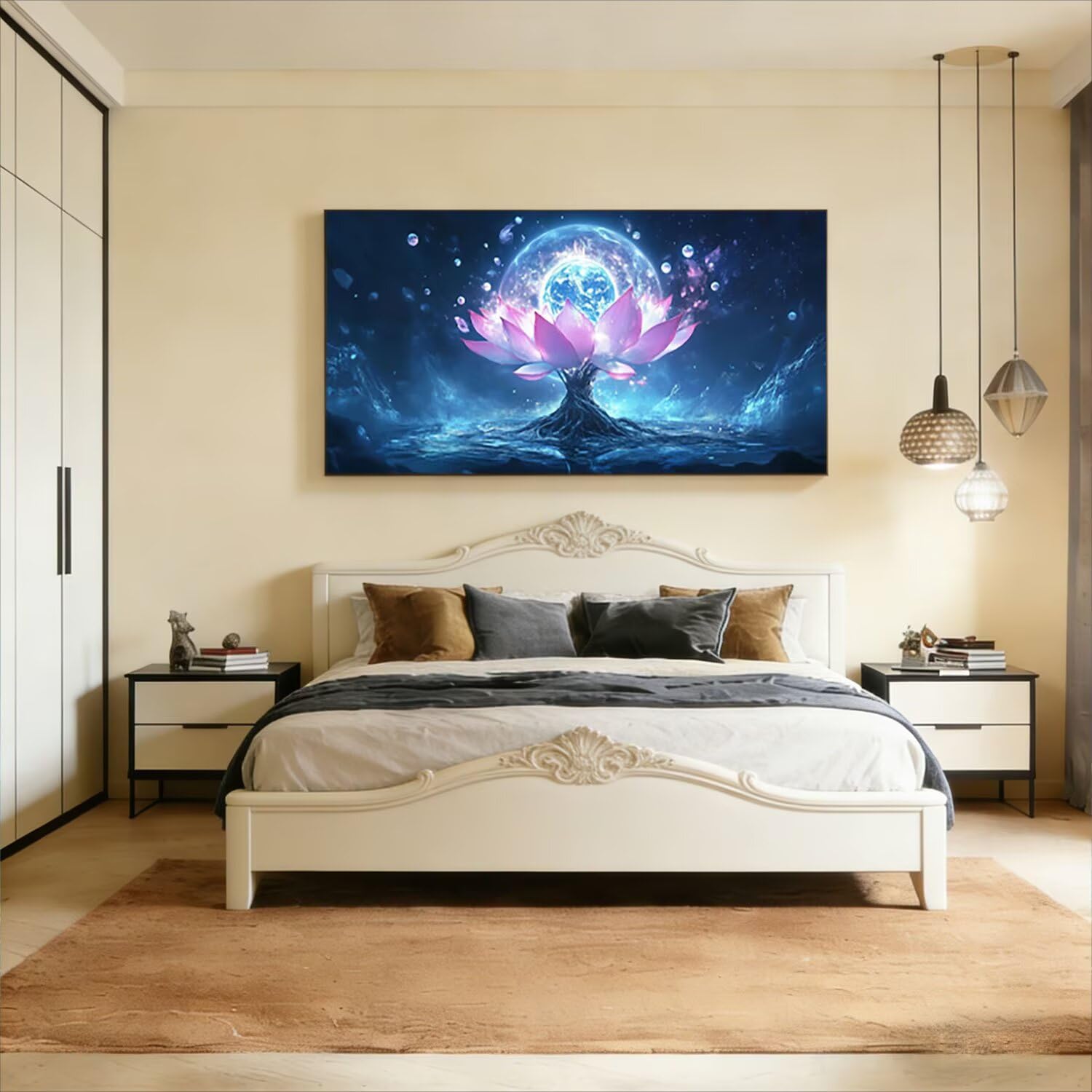 Malowanie według numerów dla dorosłych, kompletny zestaw DIY akrylowe kolorowanki na płótnie 100 x 200 cm, obrazy i pędzle w zestawie, kreatywna aktywność ręczna dla początkujących, dekoracja ścienna