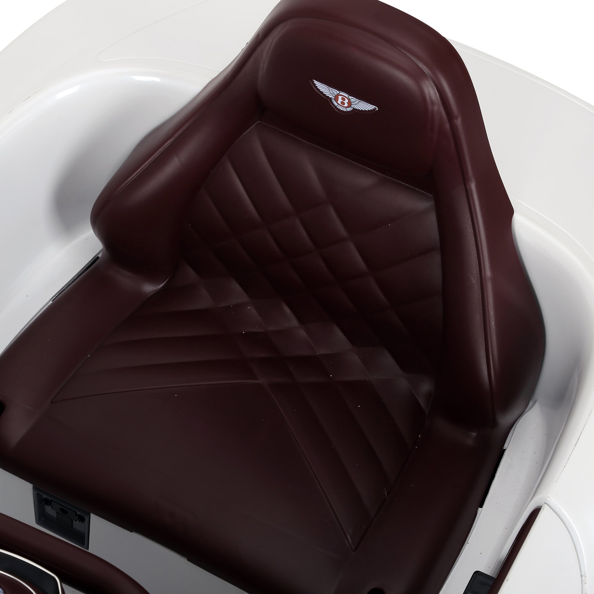 HOMCOM Kinder Elektroauto Bentley GT Lizenziert 108 x 60 x 43 cm Weiß | Elektrisch Kinderauto, 2,4G-Fernbedienung, MP3, Musik, Hupe, LED-Leuchten, Elektroauto Kinderfahrzeug, für 3-5 Jahre