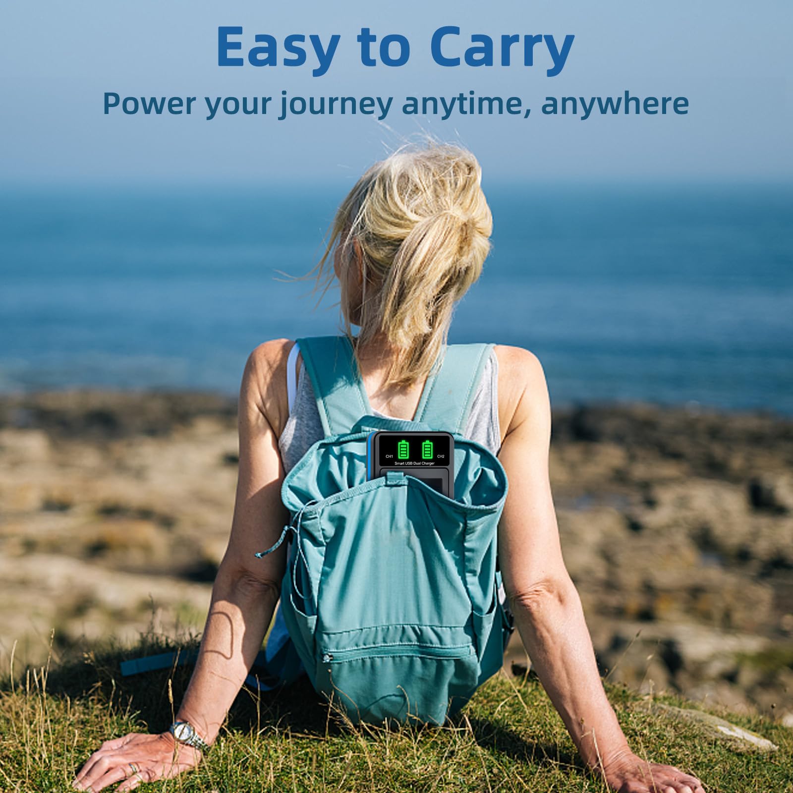 DMW-BLC12 DMW-BLC12PP Battery 2 Pack and Charger for Panasonic Lumix G7, G85, G95, FZ1000, FZ1000 II, GH2, G5, G6, GX8, FZ200, FZ300, FZ2500 Camera