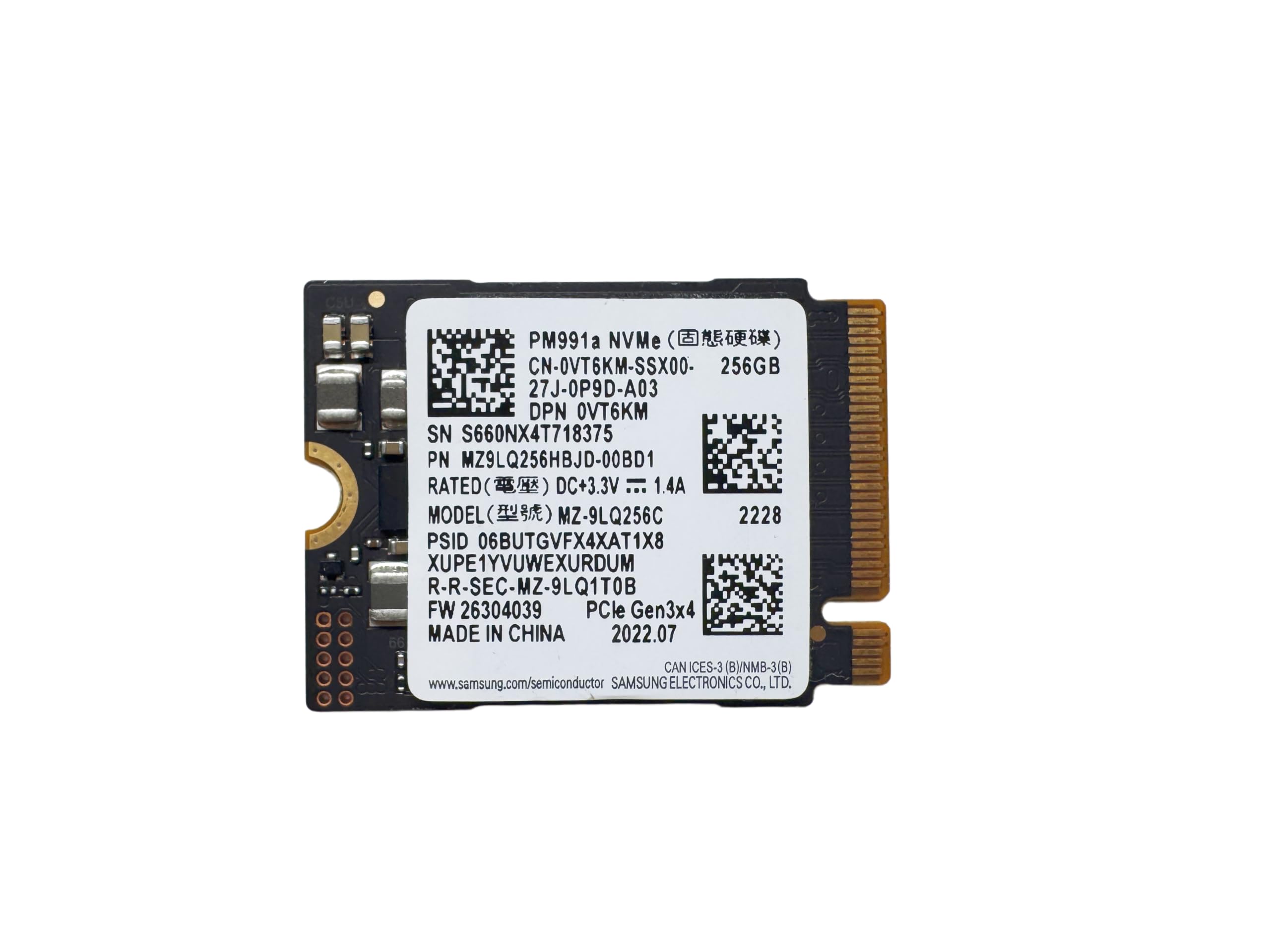 Amazon | 【整備済み品】Samsung PM991a 256GB NVMe SSD MZ-9LQ256C M