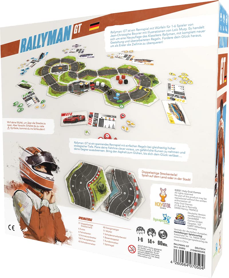 Heidelberger Spieleverlag Rallyman GT - Synapses Games - German - Board Game - For 1-6 People - from 14 Years - Image 3