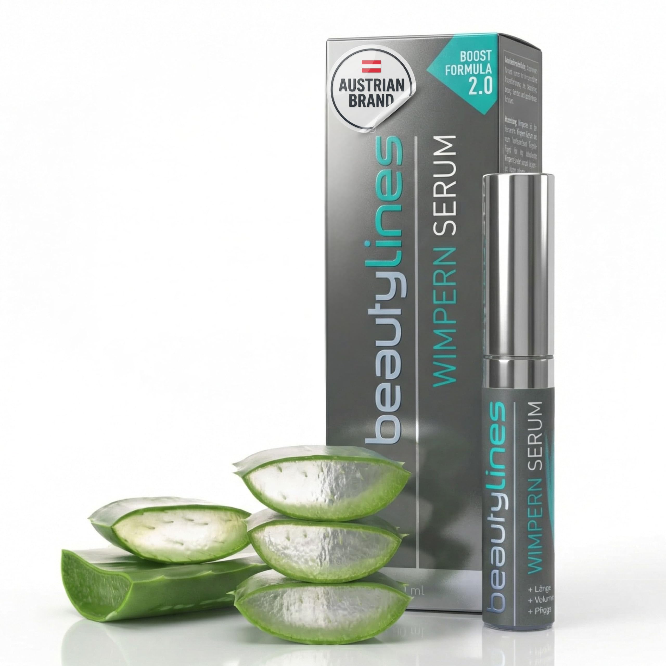 Wimpern Serum Boost Formula 2.0 – Wimpern- & Augenbrauenserum mit Aloe Vera – Booster für längere & dichtere Wimpern – hochverträglich & einfach aufzutragen, 3 ml