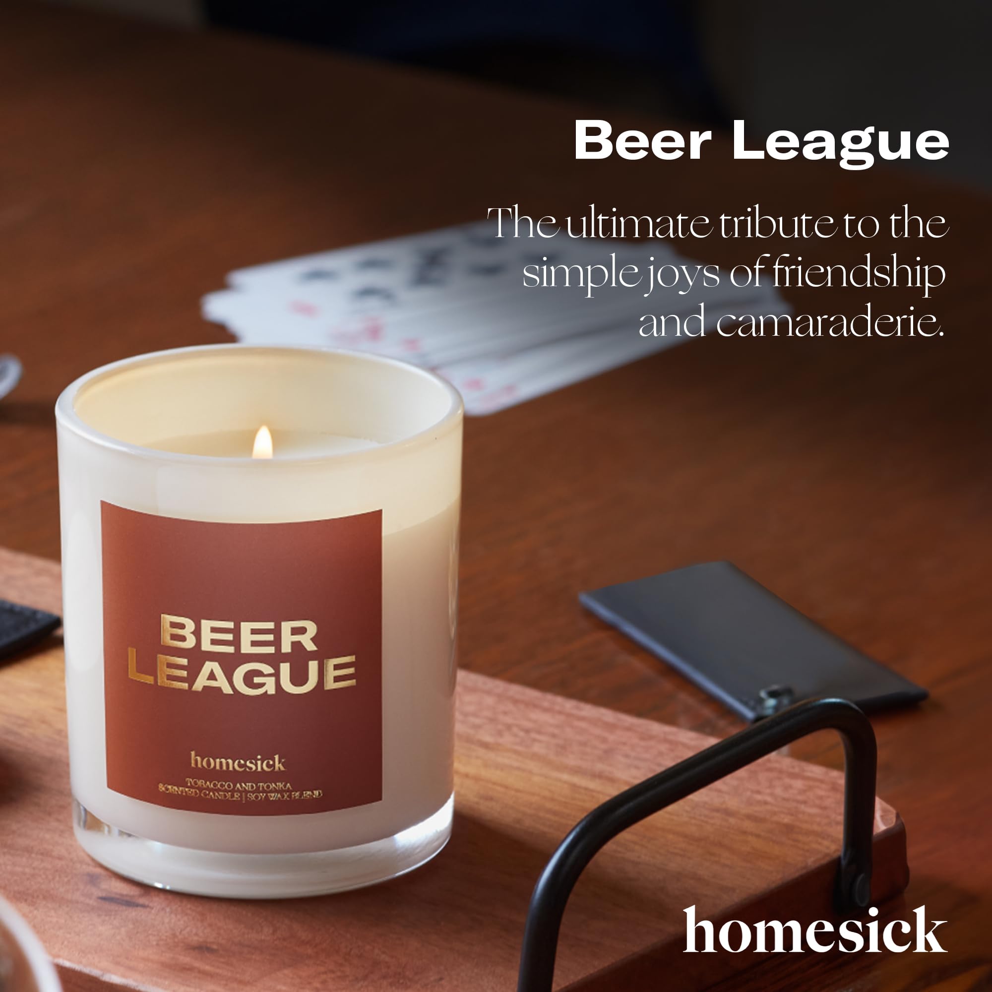 Amazon.com: Homesick Scented Candles for Home (Beer League) - 7.5