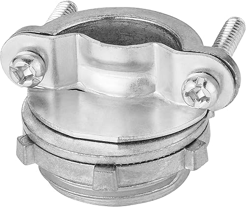 Miniatura 3 de Maxxima Conector de abrazadera de doble tornillo no metálico de 1 pulgada para conducto de cable recubierto NM, fundición de zinc (paquete de 25)