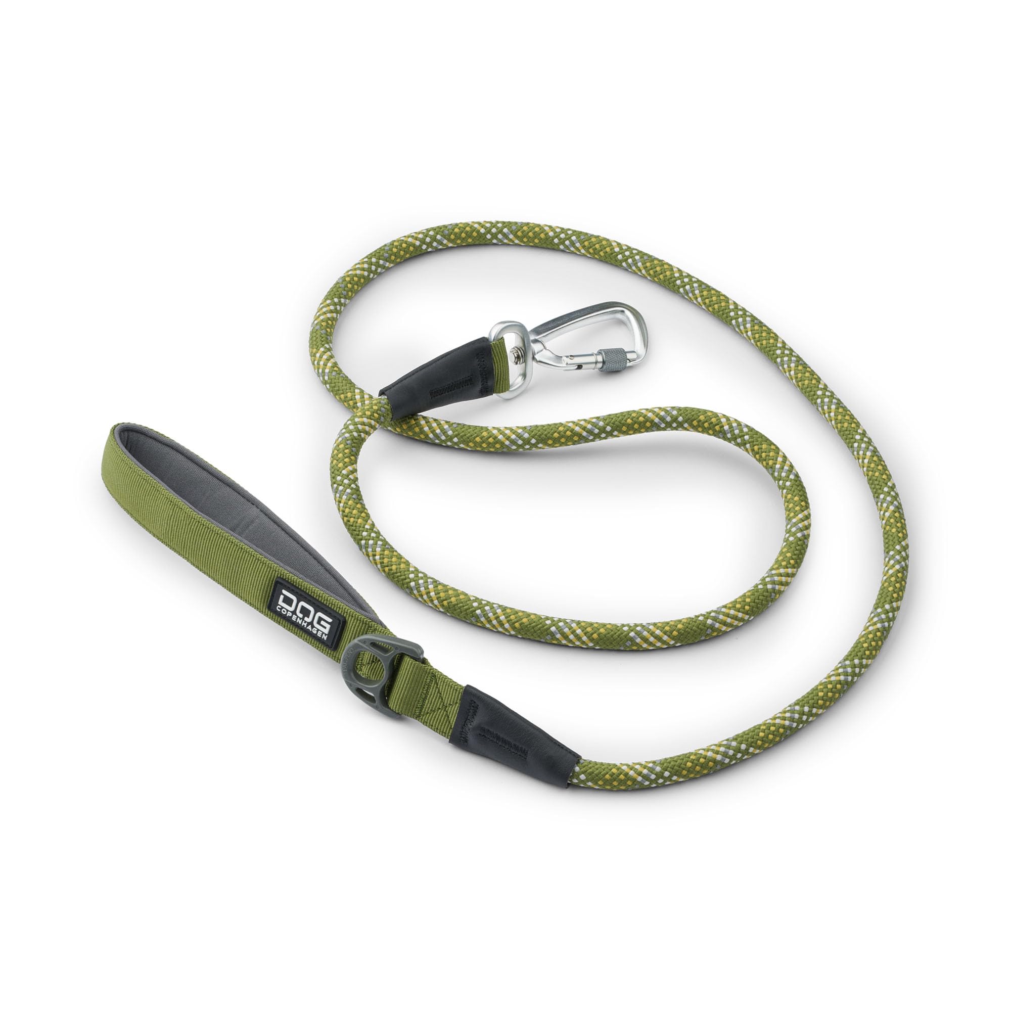 DOG Copenhagen Urban Rope 3.0 Dog Lead - Dog Training Lead - Dog Leash - Reflective Trim - Durable - For Small, Medium and Large Dogs - 160cm - Locking Carabiner - Padded Handle, Hunting Green, S — image 1