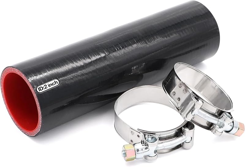 Mangote Reto de Silicone Taigoehua 4 Camadas para Intercooler e Turbo – 20,32 cm com 2 Abraçadeiras