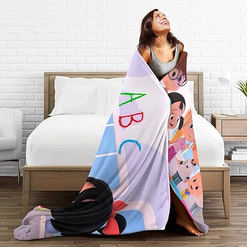 Miniatura 6 de Cleo - Manta de anime Cuquin de franela ultra suave y ligera para sofá, cama, uso en todas las estaciones, 60 x 50 pulgadas