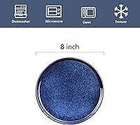 Vista 4 de Vicrays Juego de vajilla de 18 piezas, platos planos de cerámica, platos de ensalada, cuencos, aptos para microondas, horno y lavavajillas