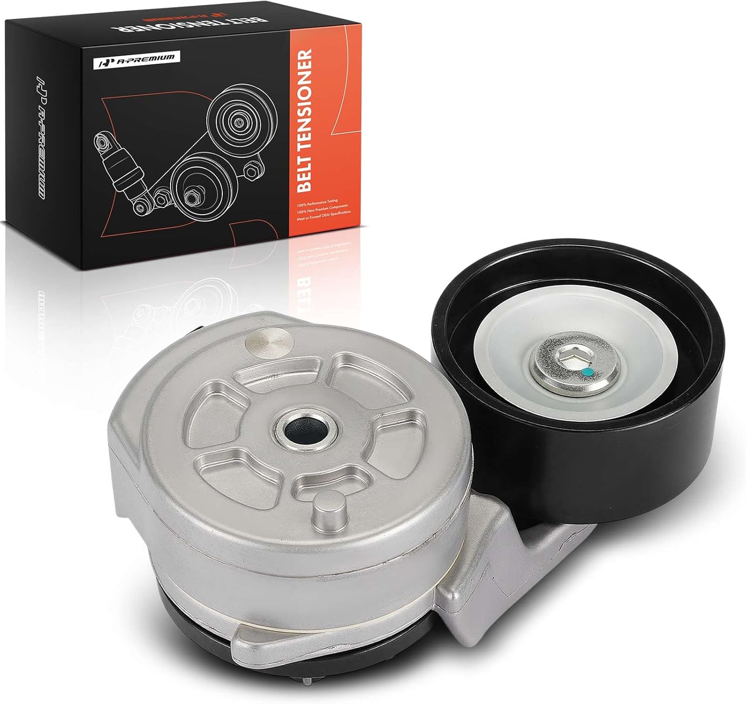 A-Premium Belt Tensioner Assembly with Pulley Compatible with Dodge Models - Ram 2500/Ram 3500 1994-2002, D250/D350/W250/W350 1989-1993, 5.9L, Fit Diesel Only, Replace# 3912254, 4429254