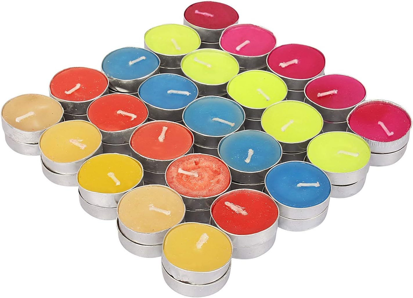 MOUNT EAGLE Paraffin Wax Tea Light, Pack of 50, Unscented