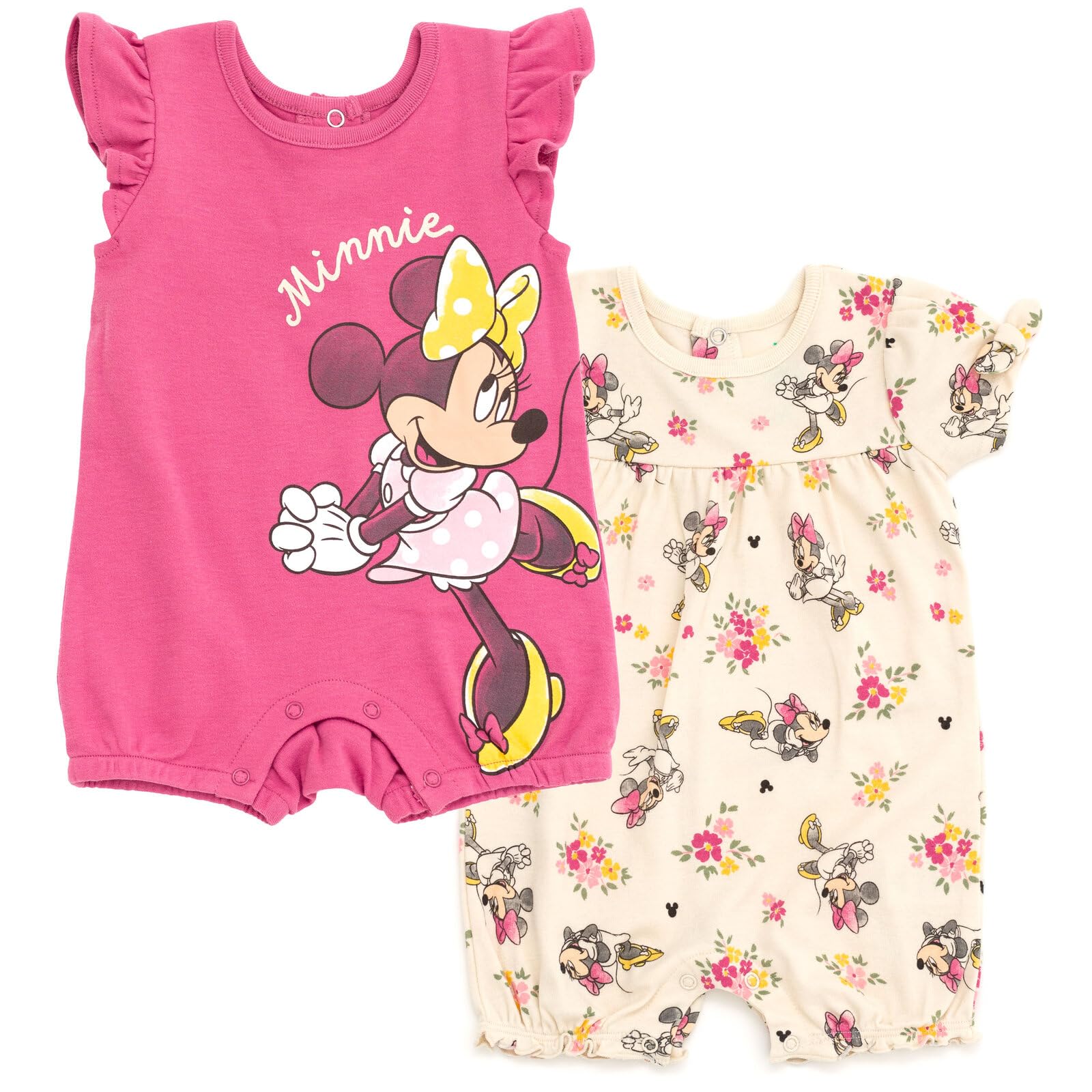 Disney Princess Minnie Mouse Ariel śpioszki dla dziewczynek dla noworodków i niemowląt, 2 sztuki w opakowaniu