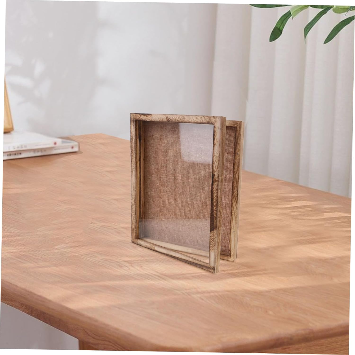 Desktop Medal Photo Holder Vintage Wooden Picture Frame Display for Awards Souvenirs and Dried Flowers Space-saving Decorative Shadow Box for Decor