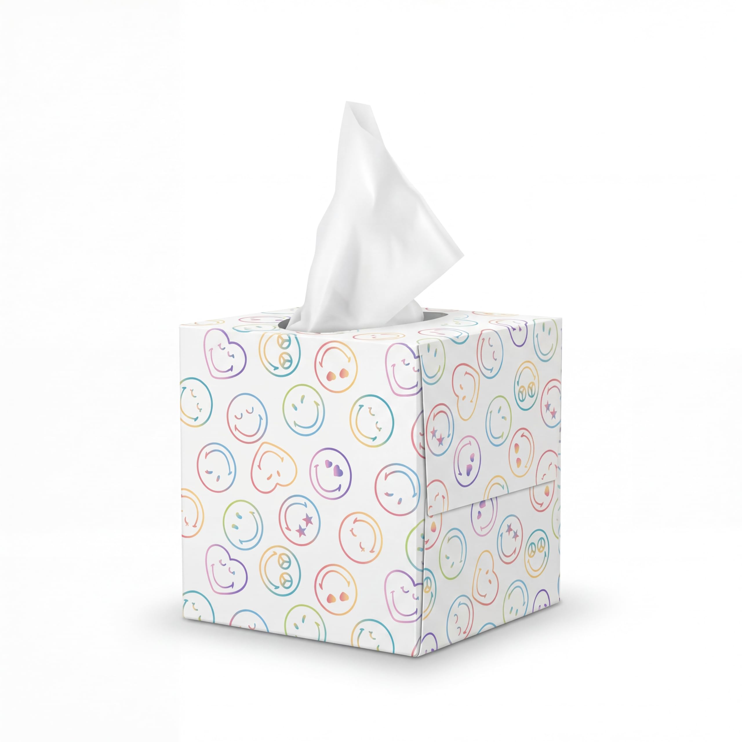 SMILEYWORLD - Lote de 20 cajas de pañuelos de papel faciales ultra suaves – 960 pañuelos – 3 capas – cajas de pañuelos diseño cubo (diseños diferentes) – 48 hojas por caja (JOY EDITION)