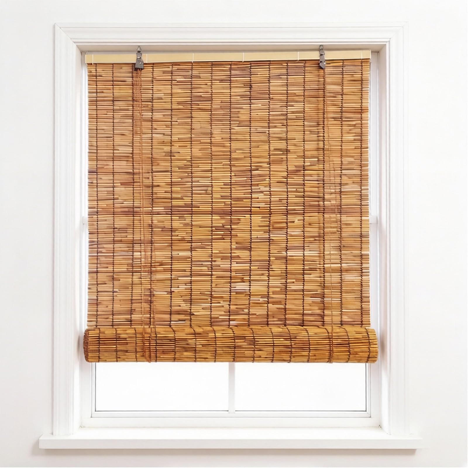 Stores de terrasse en bambou – Stores enroulables imperméables pour extérieur, stores occultants, pour porche et terrasse, 130 x 180 cm, motif bambou naturel
