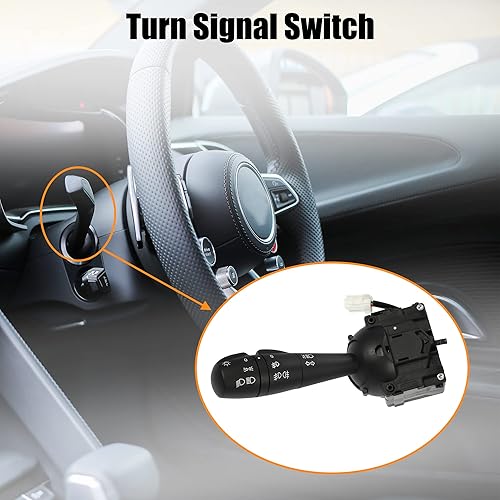 Miniatura 2 de X AUTOHAUX 8201167981 Interruptor de luz de señal de giro Columna Conjunto de interruptor multifunción para Renault Clio IV Hatchback 2012-2016 para