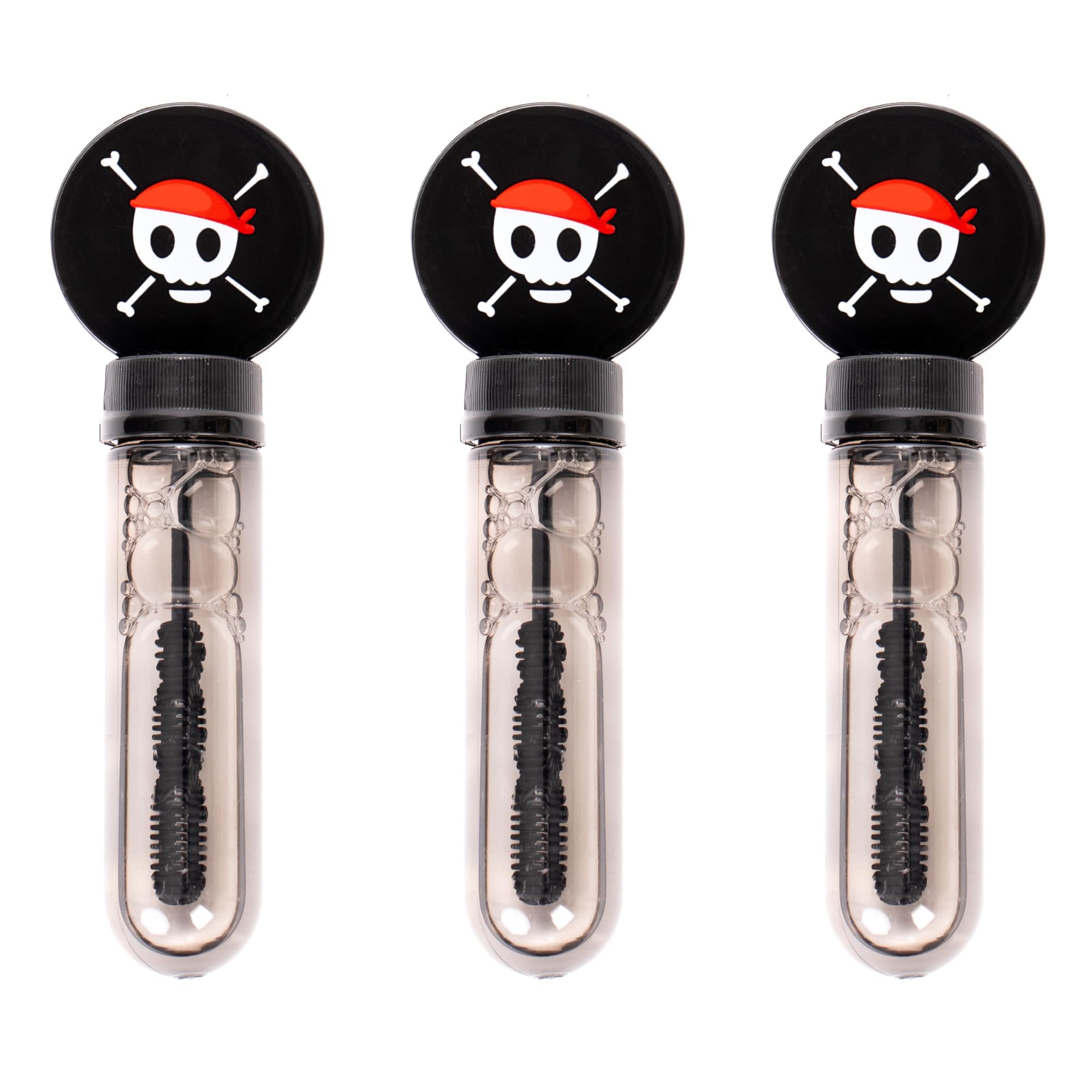 Toyseum 24 x Pirate Bubble Wands, Ideal Party Bag Fillers for Kids, Large 3-Holed Wands for Boys or Girls Birthday Parties, Fun Favours and Goody Bag Fillers, Long Lasting Solution, Pack of 24