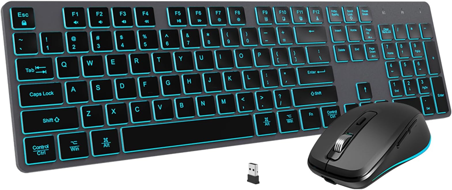 Wireless Keyboard And Mouse Combo, 2.4GHz Slim Full India - View #7