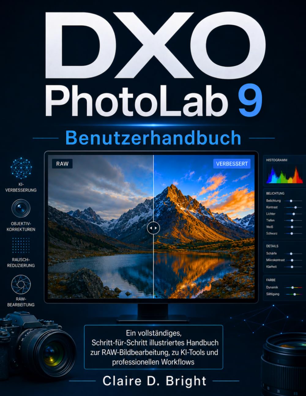 DXO PhotoLab 9 Benutzerhandbuch: Eine vollständige, bebilderte Schritt-für-Schritt-Anleitung zur RAW-Bearbeitung, zu KI-Tools und professionellen Arbeitsabläufen